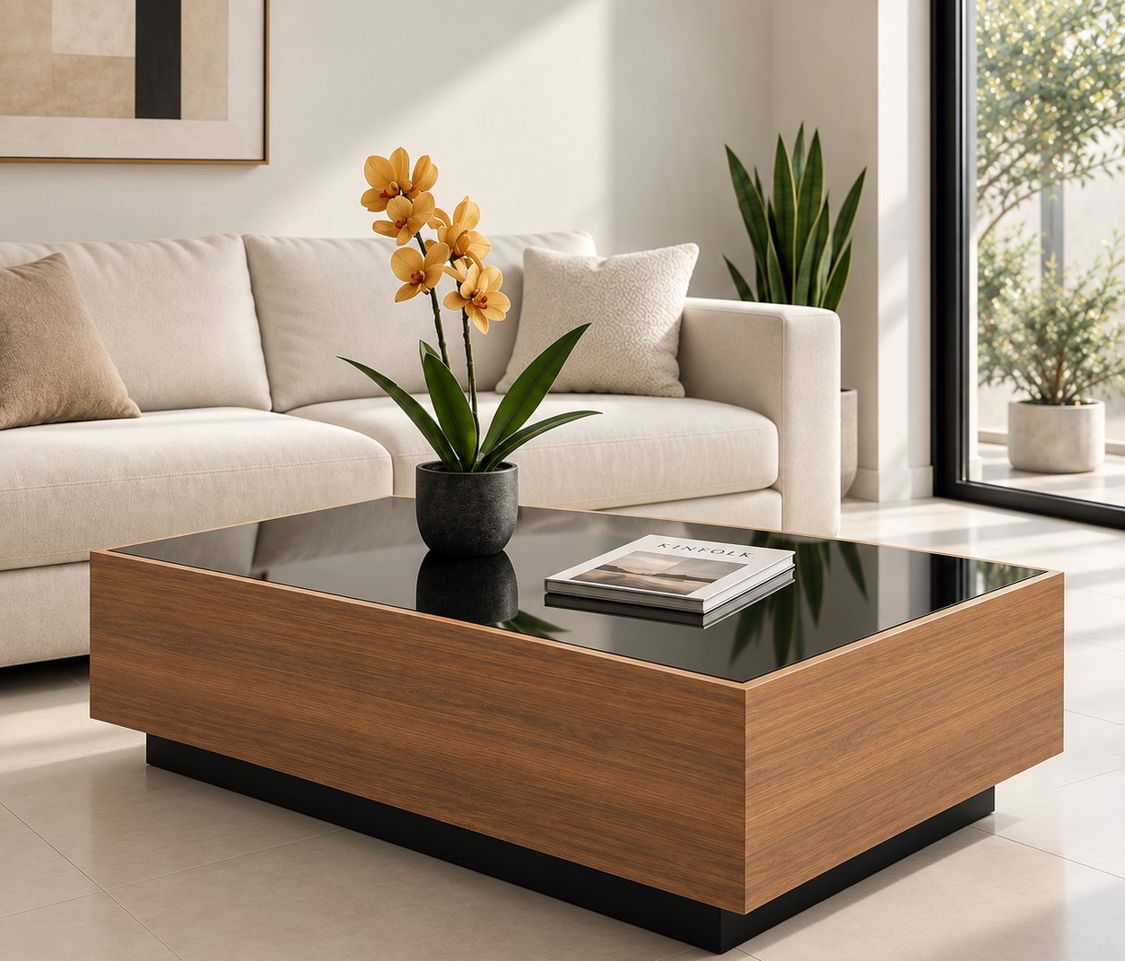 Mesa ratona Nexo, vista tres cuartos