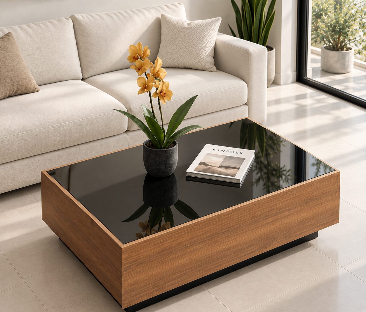 Mesa ratona Nexo, vista superior